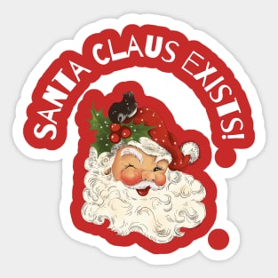 Santa Claus Illustration with Funny Saying Sticker